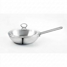 Вок тава со стаклен капак ф28